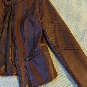 Faux leather jacket